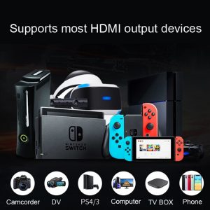 Mini Video Capture Card USB 2.0 Video Grabber Record Box for PS4 Game DVD Camcorder black