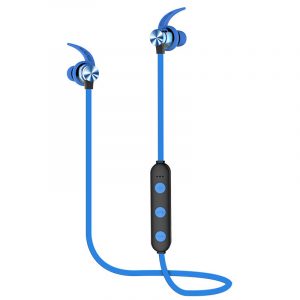 XT22 Sports Wireless Bluetooth Earphone Magnetic Attraction Headset 3D Stereo Bass Headphone with Mic  blue
