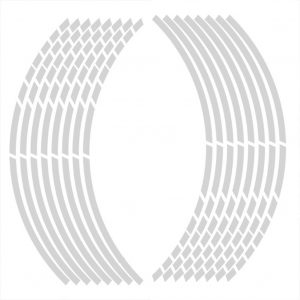 17"18" 16pcs Motorcycle Car Wheel Tire Stickers Reflective Rim Tape Motorbike Auto Decals Reflective silver white