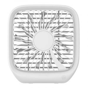 BASEUS Foldable 3-Speed Car Headrest Back Seat Cooling Fan Silent Folding Fan Mini USB Fan for Car Cooling System white_Square