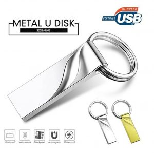 USB 2.0 Memory Waterproof USB Flash Drive 128GB Pendrive 64GB 16GB 8GB 4GB 32GB Gold