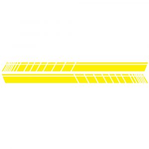 2 Pcs 183 * 11cm Car Stickers Auto Body Vinyl Long Decals Waterproof Striped Stickers Auto Diy Car Sticker Style; yellow
