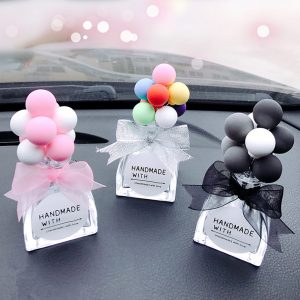 Car Decoration Car Perfume Seat Colorful Cartoon Cute Creative Glass Bottle Car Interior Decoration gray