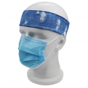 Antiskid Headband Face Masks Earache Proof Elastic Headband with button Yoga Hairbands B99-02 Starry Blue