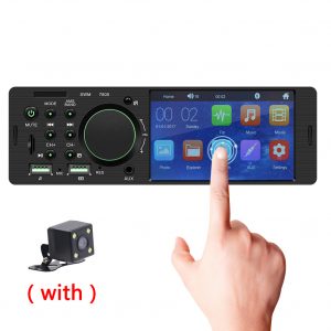 Universal 4" Car Radio HD MP5 Player Dual USB Telescopic Audio Multimedia Player Reverse Parking Image With camera