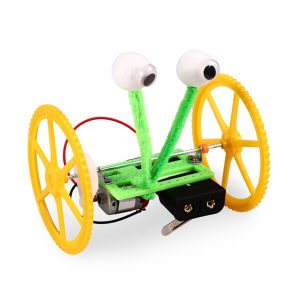 Children Technology Balancing Robot DIY Disc Wheel Tire Car as shown
