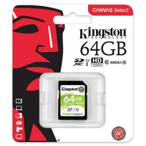Kingston SDS Canvas Select SD Memory Card Storage Card green_64G