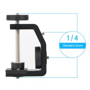 Camera Stand 1/4 Interface SLR Camera Aluminum Alloy Large C Clamp Fixed Desktop Lazy Stand black