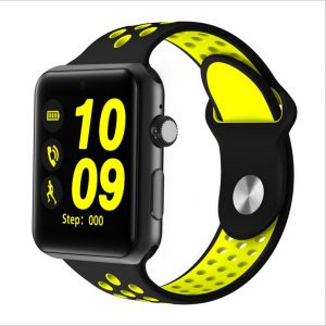 Smart Watch Pedometer Sleep Fitness Tracker IP32 Waterproof Smartwatch for Android IOS Black yellow