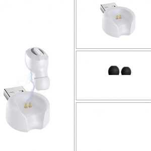 Wireless Bluetooth Stereo Earphone In-Ear Invisible Portable Headsets  Standard Edition - Single Headphones Black