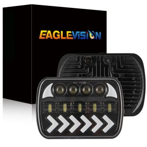 1Pair V7 7Inch 5Inch Work Light for Wrangler Led Car with Steering Headlight High Light Near Light 7 inch