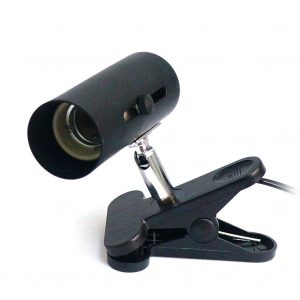 Reptile Lamp Holder Clip Clamp Lamp Fixture for Lizard Fish Heat Lamp Habitat Lighting Holder Black European Regulation 220V