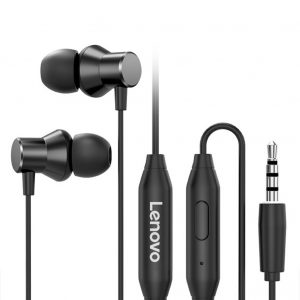 Lenovo HF130 Wired Earphones In-Ear HD Bass With Mic 3.5mm Jack black