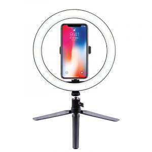 Selfie Ring Light LED Circle Light USB LED Desktop Lamp with Stand Dimmable LED Fill Light for Live Stream Photograph Desktop stand + 26cm fill light + built-in phone clip