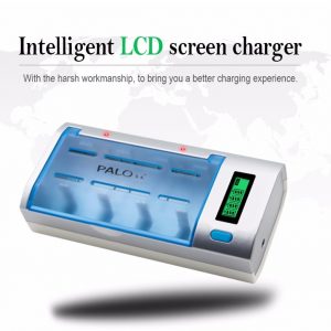 Rechargeable LCD Display Smart Screen Battery Charger for Ni-MH NI-CD AA/AAA/SC/C/D/9V Size Batteries UK plug