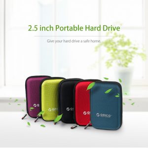 ORICO External Portable HDD Hard Drive Backup Box Case 2.5 Inch Protective Bag red