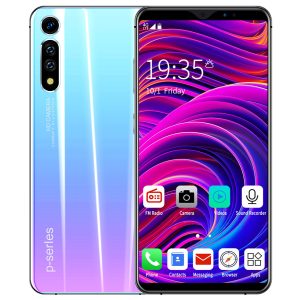 6.1inch Full Screen P41 Pro Mobile Phone 13MP + 18MP Front Rear Camera 8G+128G Dual SIM 10 Core Phone Sky white_U.S. plug