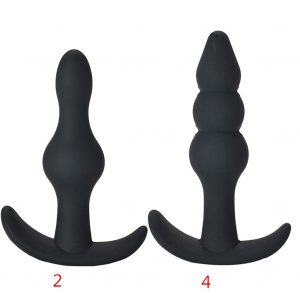 1/2/4 Pcs Silicone Anal Plug Beads Dilatador Anal Toys Prostate Massager Dildo Adult Games Butt Plug Sex Toys for Woman 2#+ 4#