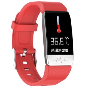 T1 Smart Bracelet Fitness Tracker Blood Oxygen Blood Pressure Watches Smartwatch Activity Tracker red