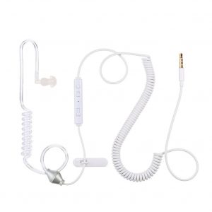 Intelligent Multifunction Headphone Anti Radiation Single Ear Hook Stereo Earphone 3.5mm Plug  white