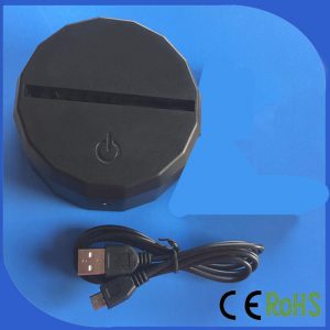 Touch Switch Light Base Pedestal for 3D Colorful LED Light (without Light) black_Touch colorful gradient