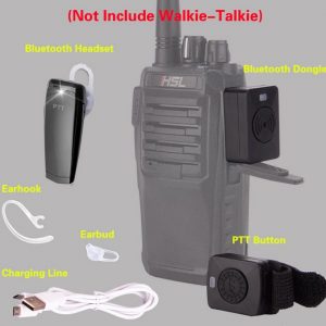 Walkie Talkie Hands-free Bluetooth Headset Earphone Handheld 2 Way Radio Wireless Headphones for Baofeng MOTO K connector