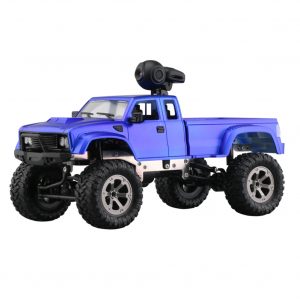 WiFi 2.4G Remote Control Car 1:16 Military Truck Off-Road Climbing Auto Toy Car Controller Toys WIFI blue hollow tire with camera_1:16