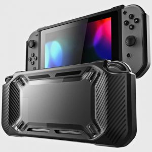 for Nintend Switch Case Rugged Protective Hard Shell black