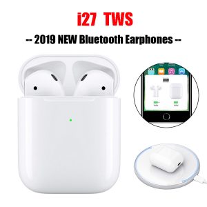 I27 TWS In-ear Earphone Wireless Bluetooth V5.0 Binaural Earbuds With Charging Base  white