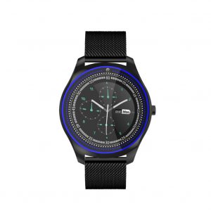 TH38 Health Monitoring Smart Reminder Smart Watch Stainless Steel Strap Photo Surface Screen Foreign language black