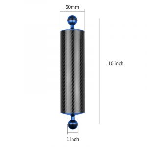5/8/10/12 Inch Carbon Fiber Float Buoyancy Aquatic Arm Dual Ball Floating Arm Diving Camera Underwater Diving Tray blue