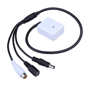 IP camera CCTV Mic Microphone Sound Pick-Up Monitor Voice Audio Security white