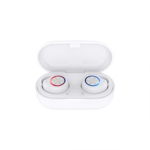 TW60 TWS Wireless Earphone Bluetooth 5.0 HiFi Stereo Headset Handsfree Call Sport Dual Earbuds Built-in HD Mic  White