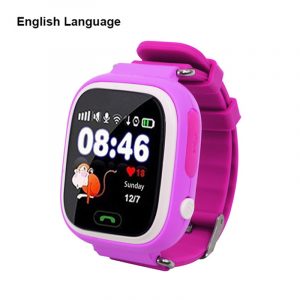 Touch Screen WIFI Positioning Children Smart Wrist Watch Locator for Kid Safe Anti-Lost Pink