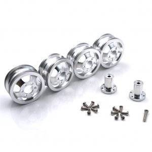 WPL 1:16 Metal Wheel + Long Combination Metal Upgrade Accessories for B14 B24 6WD B16 B36 JJRC Q60 Q61 RC Car Silver_1;16