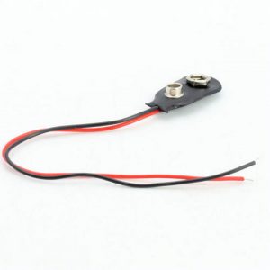 3 pcs Leather Shell 9V 9 Volt Battery Clip Connector Cable 3pcs