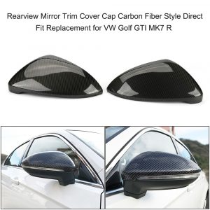 2pcs RearView Mirror Covers Caps ABS Wing Mirror Case Cover Carbon Look Cover