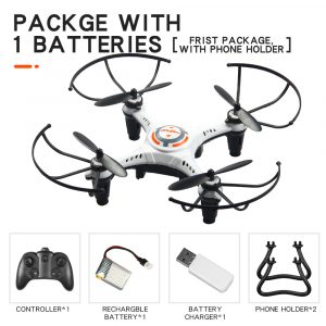 JX815-2 Mini 2.4GHz 4 Channel Drone 360?? Rolling Quadcopter white 1 battery