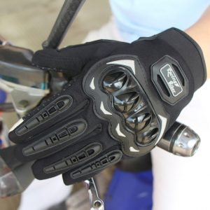 Touch-screen Motorcycle Gloves Shell Protection Electric Bike Bicycle Racing Glove black_XXL