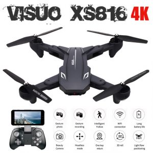 Visuo XS816 Optical Flow Positioning 4K 720P Dual Camera Wifi FPV RC Drone Gesture Shooting Selfie Drone VS XS809HW XS809S E58 2 battery