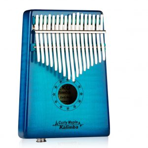 17 Key Wooden Thumb Piano Kalimba with EQ Tiger Pattern Maple Music Instrument Toy Gift blue
