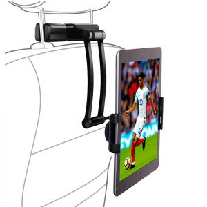 Cellphone Stand Tablet Holder for Car Backseat 360 Degree Rotation Mount Rear Seat Flexible Bracket  black with large chuck