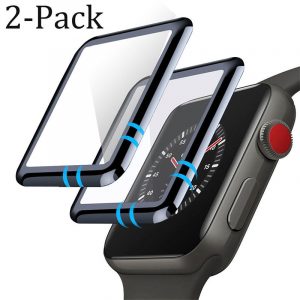 1/2/4 Pcs For Apple Watch Series 4 40/44mm 3D Full Covered Tempered Glass Screen Protector 44mmUN8F