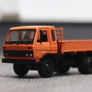 Simulate Alloy Truck Model Door Opening Sound Light Inertia Toy for Kids Orange