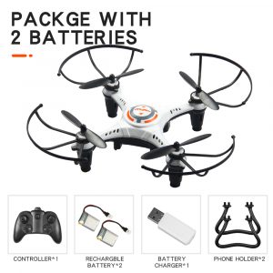 JX815-2 Mini 2.4GHz 4 Channel Drone 360?? Rolling Quadcopter white 2 battery