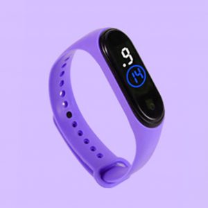 Waterproof M4 LED Muamaly Digital Watches Touch Control Sports Casual Stylish Boys Girls Watch purple
