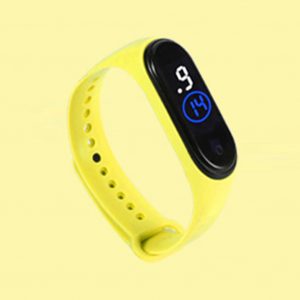 Waterproof M4 LED Muamaly Digital Watches Touch Control Sports Casual Stylish Boys Girls Watch yellow