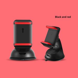 Universal Automobile Dashboard Windshield Navigation Support Car Suction Cup 360 degree Rotatable Detachable Vehicle Bracket Phone Holder for 3.5-6.0 inch Cellphone Red black