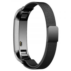Magnetic Stainless Steel Watch Band Strap for Fitbit Alta/Alta HR Black