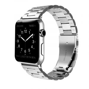 For iWatch Apple Watch Series 4 40mm/44mm Stainless Steel Band Strap Replacement Watch Band Silver_40mm
